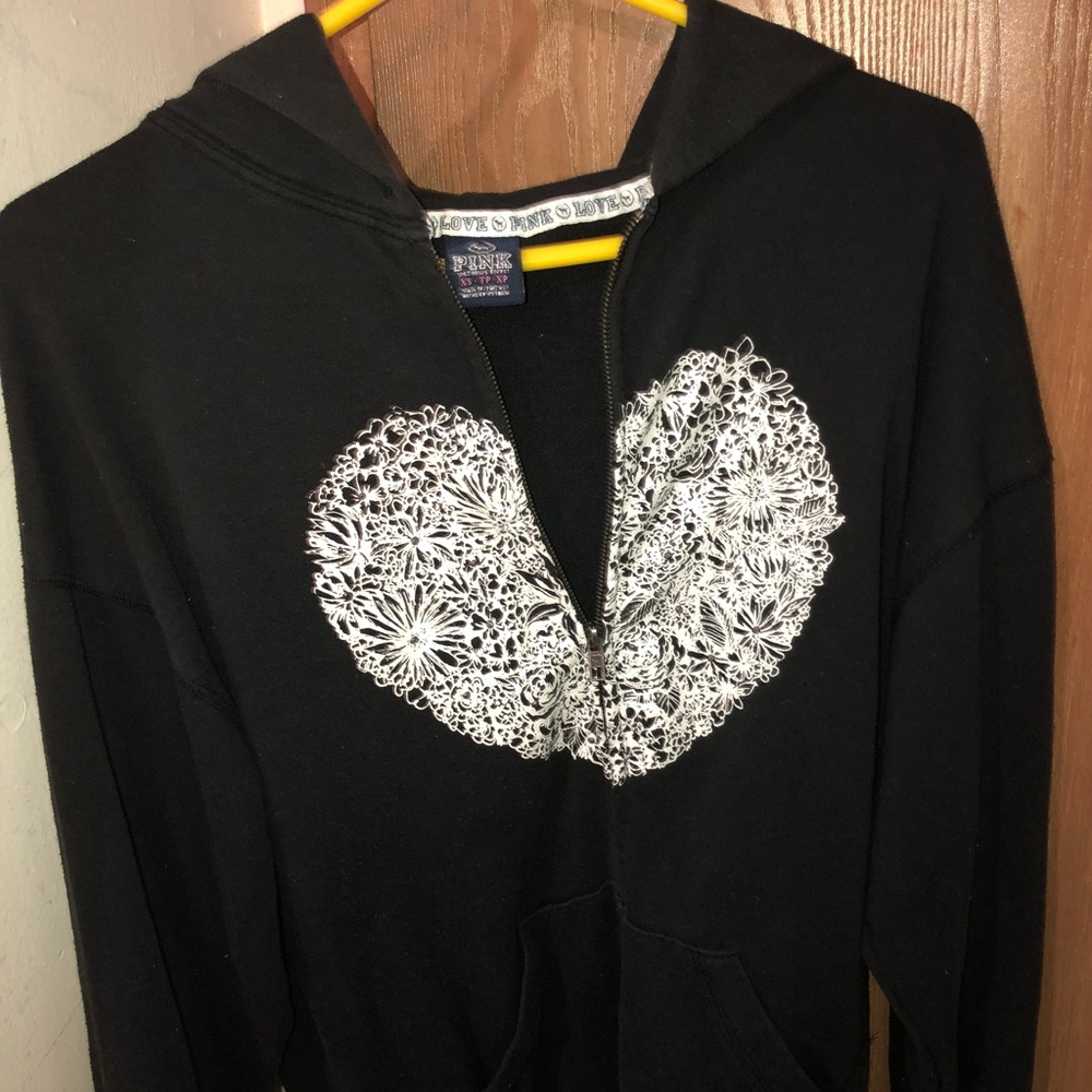VICTORIAS SECRET PINK BLACK HOODIE